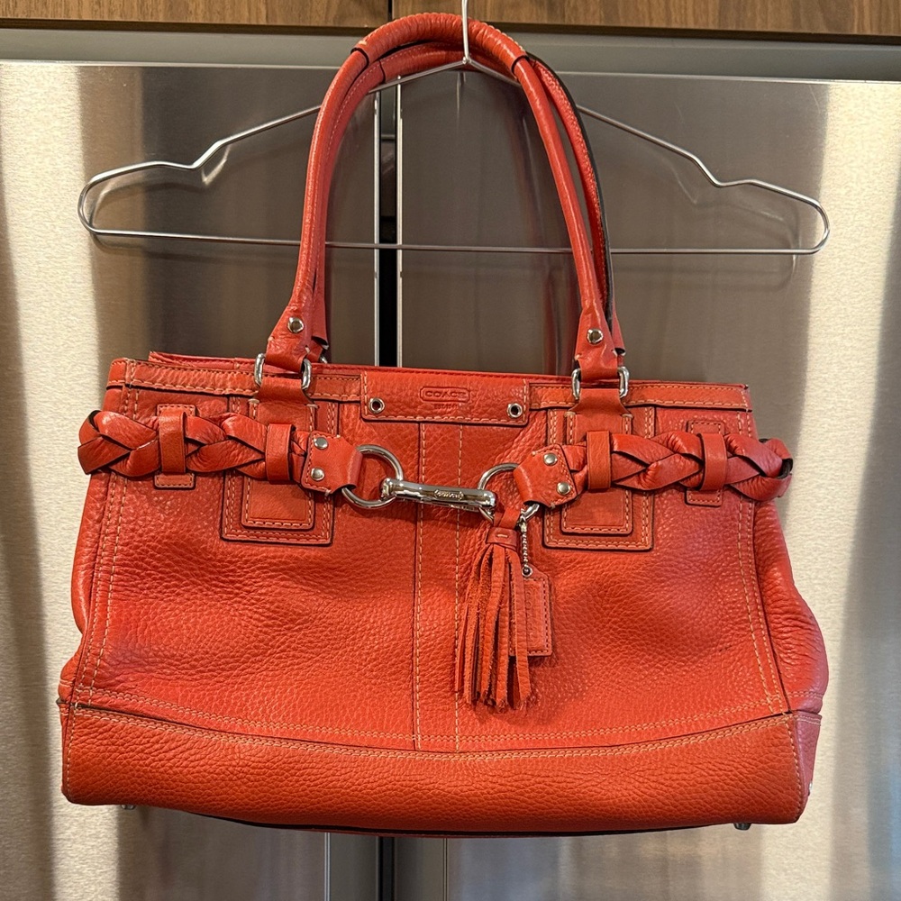 COACH Hamptons Leather Tote